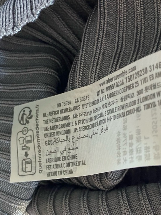 Abercrombie & Fitch Gloss Slashneck Sweater Size L Blue Ribbed Boatneck Knit Top - Picture 6 of 11